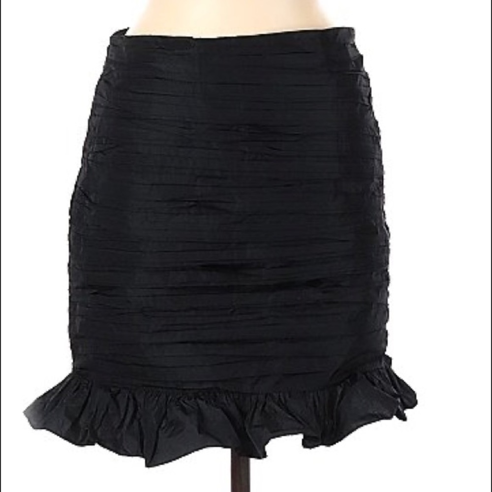 Zara Black ruffled mini skirt